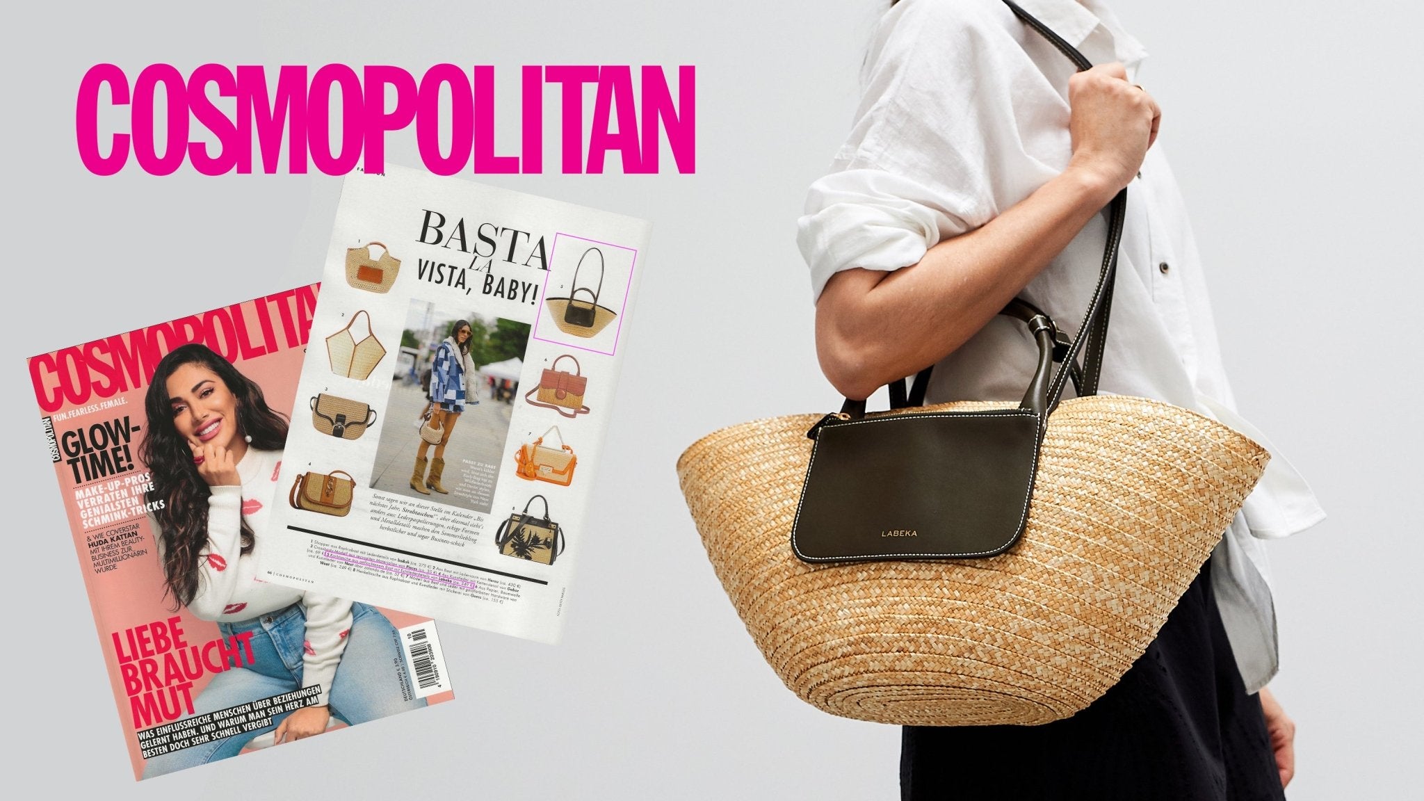 Unsere Korbtasche erobert die COSMOPOLITAN - LABEKA