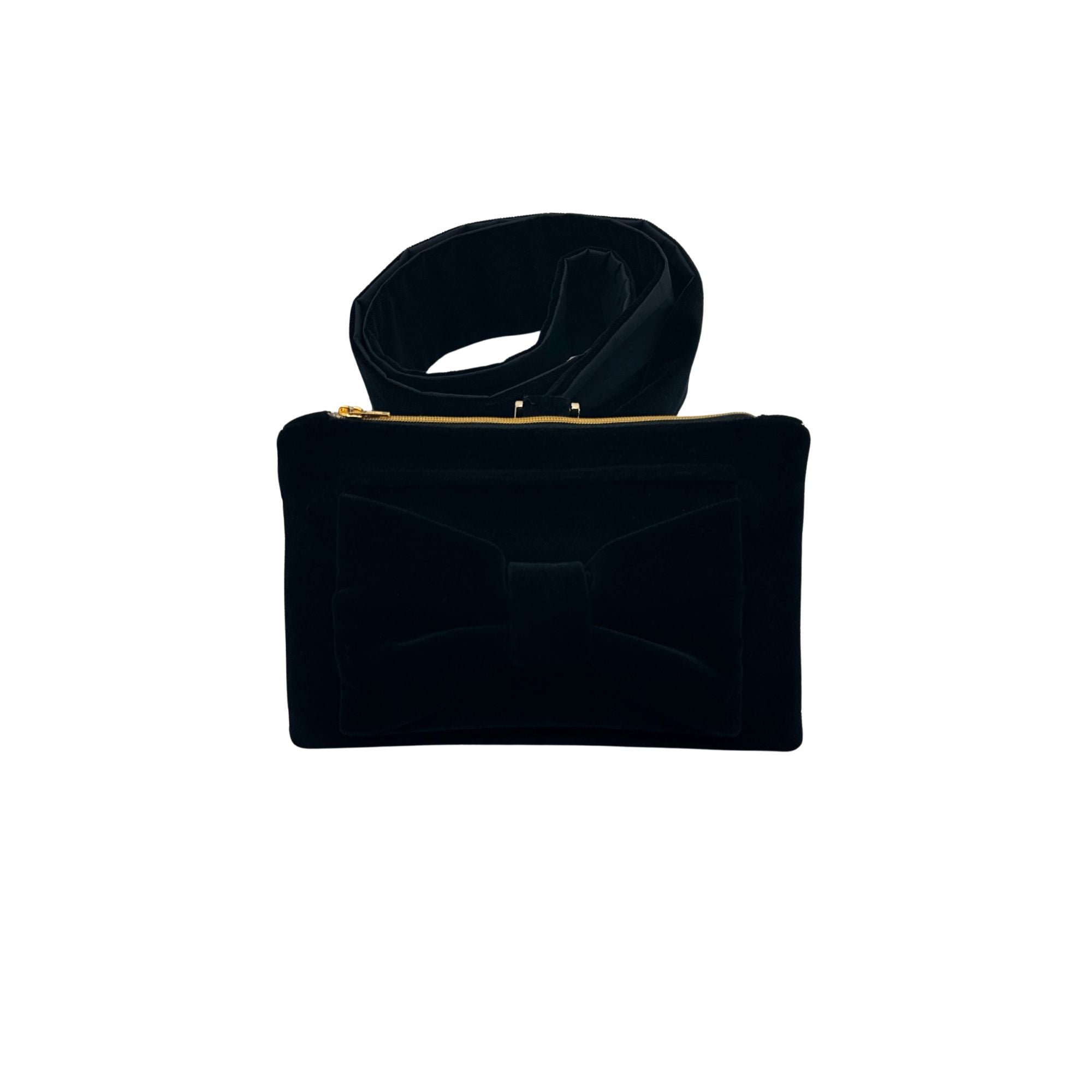 Handmade black crossbody set made of finest velvet1