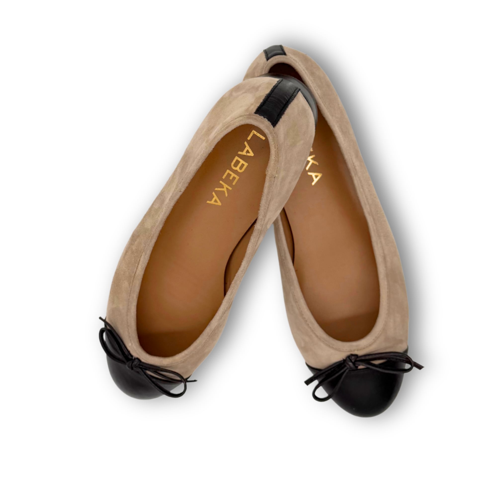 Ballerina Hellbraun | Schwarz