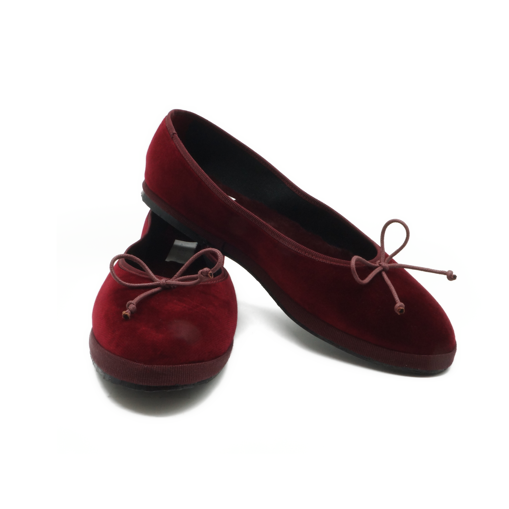 Roter Furlane Ballerina mit Fell Sohle von LABEKA