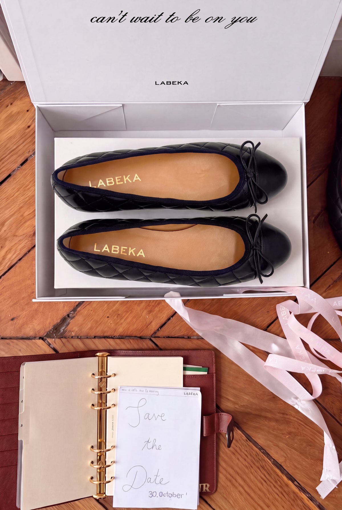 Ballerina Imperial Blue aus gesteppten Nappa Leder