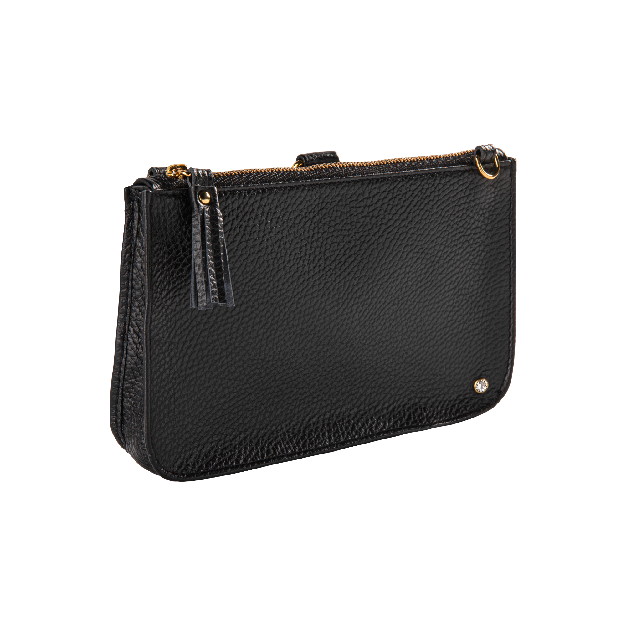 Leder Clutch Coco mit goldfarbenen Metallteilen von LABEKA