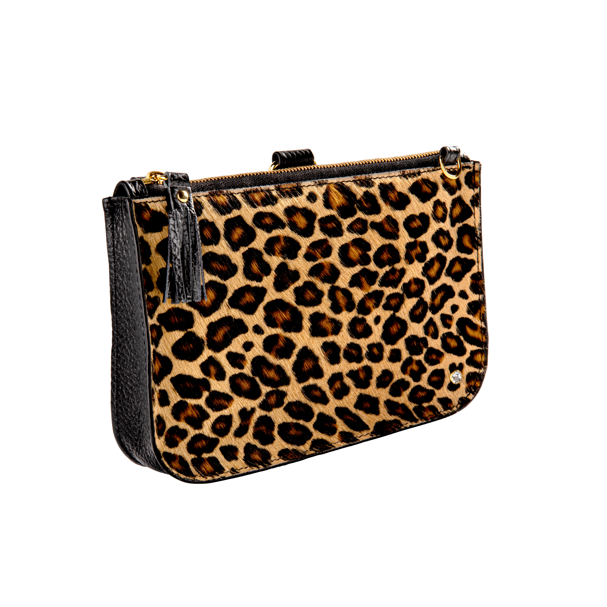 Leder Clutch Leo mit goldfarbenen Metallteilen von LABEKA