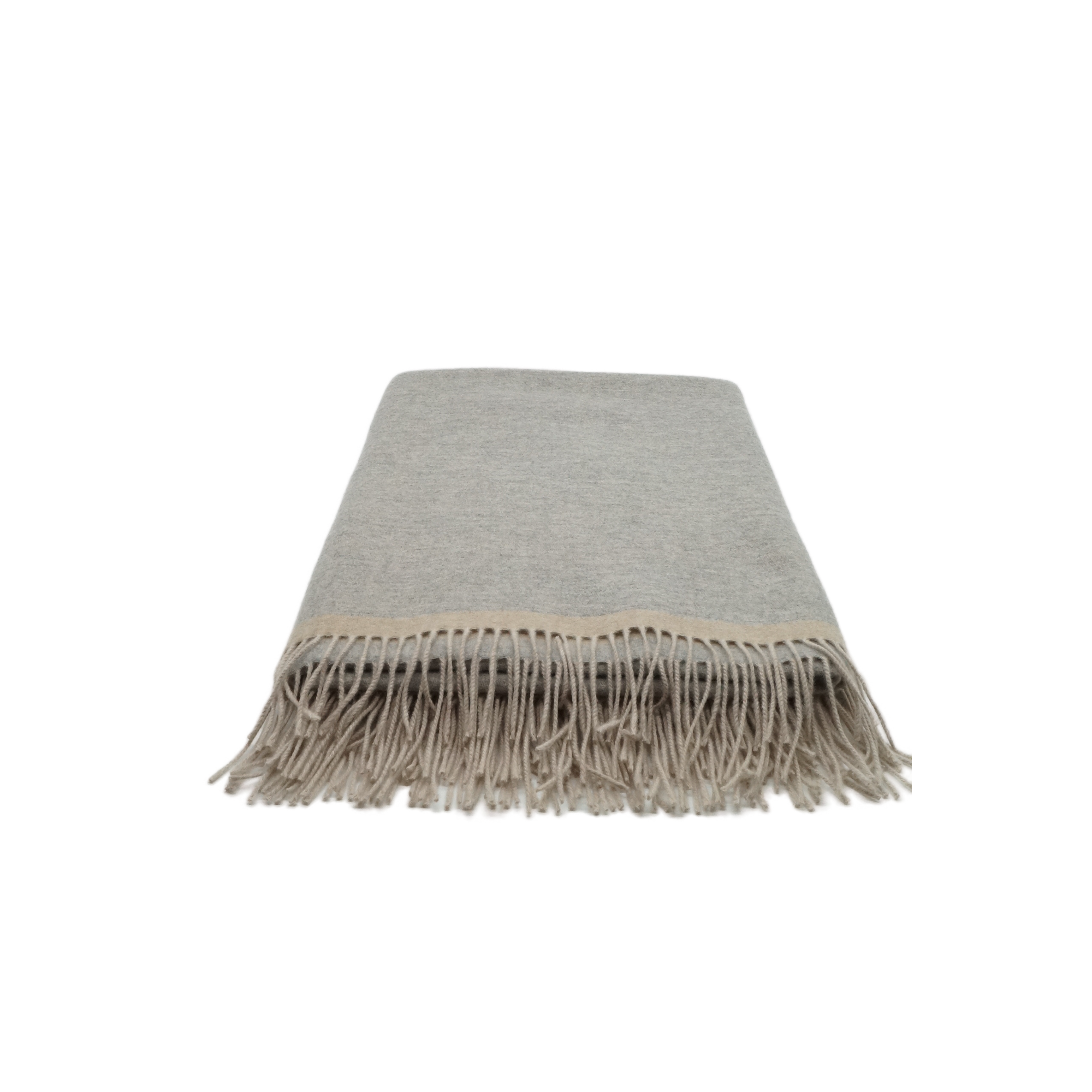 Double Face Decke in Hellgrau & Beige von LABEKA