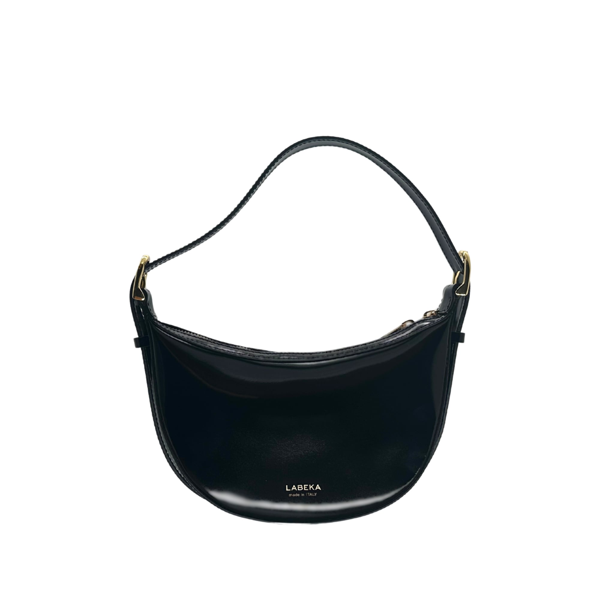 Leather Moonbag Schwarz Magical Half Moon Bag In Black, Made