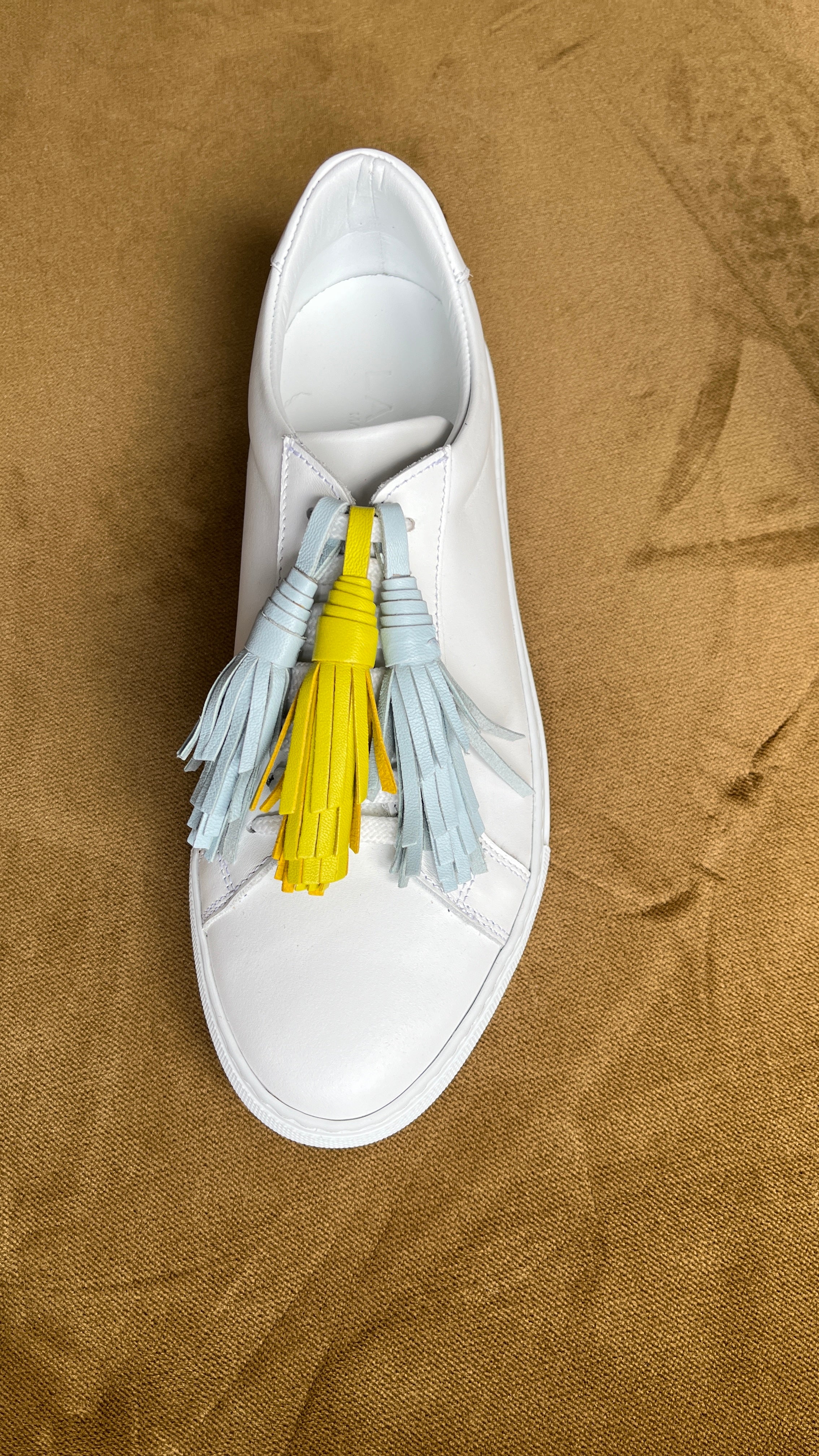 Leather Tassel Petit Light Blue