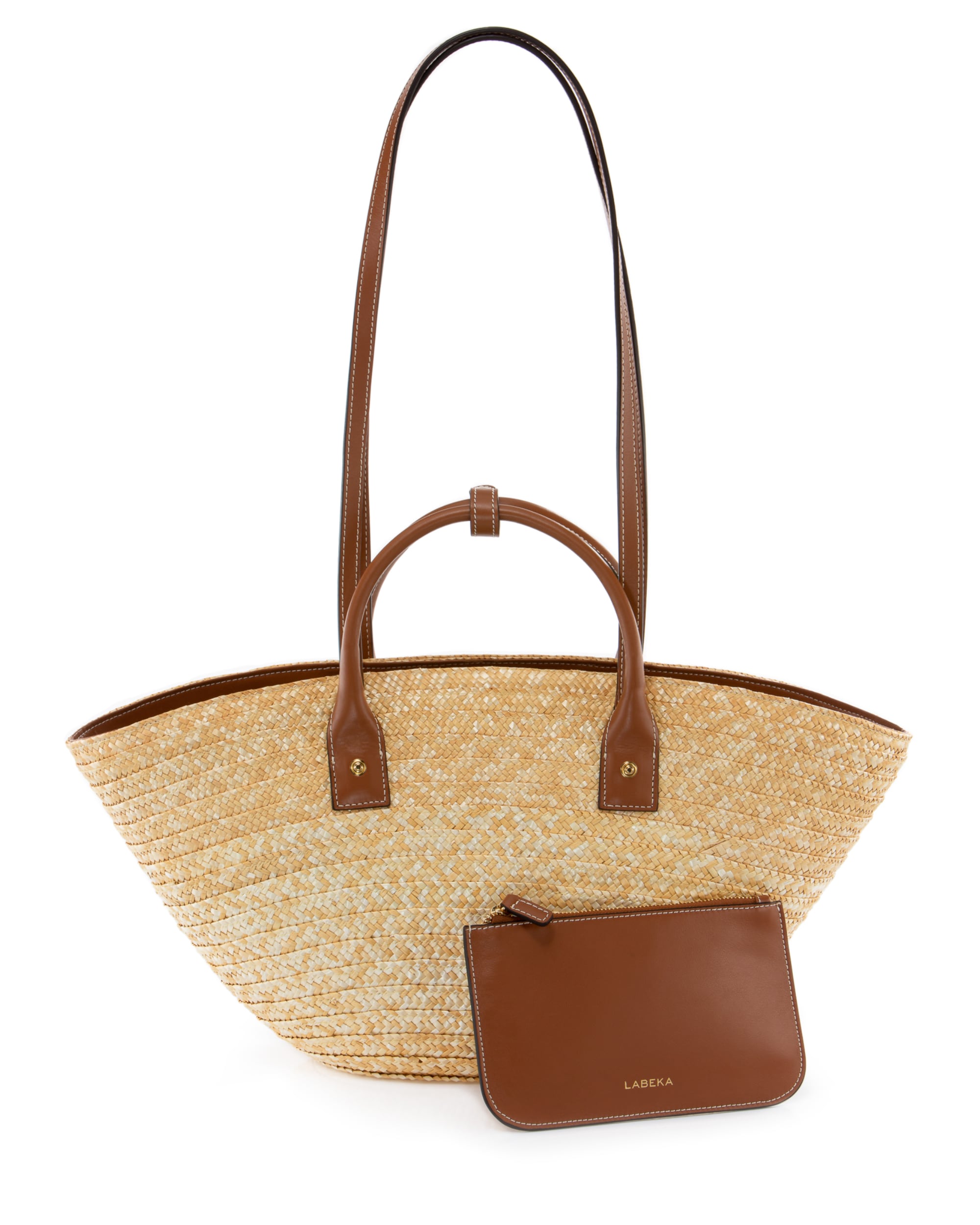 Korb Tasche Cognac aus handgeflochtenem Bast von LABEKA