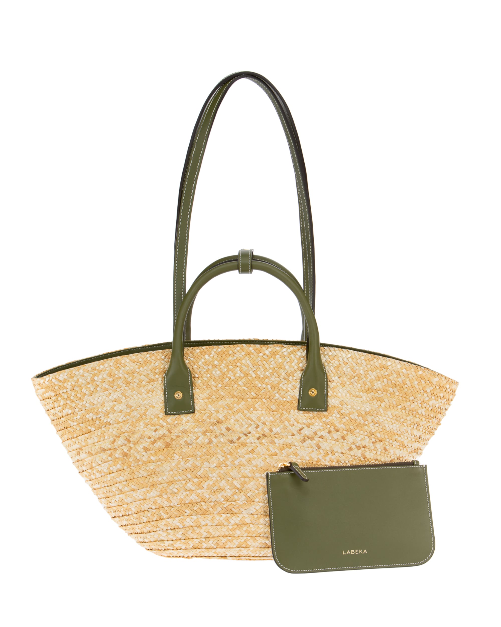Korb Tasche Olive aus hangeflochtenen Bast von LABEKA