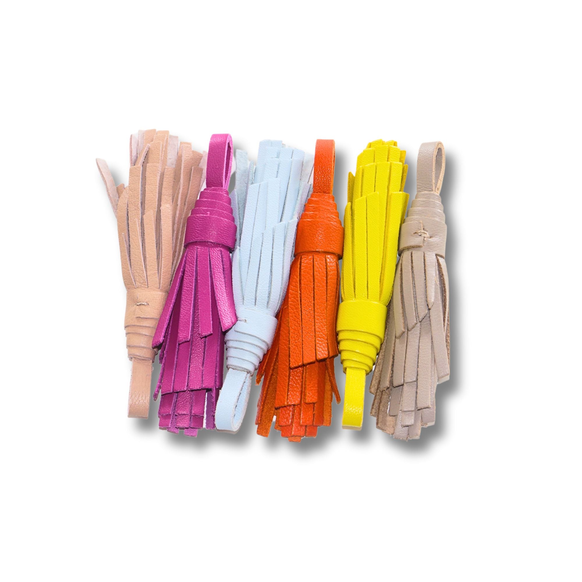 Petit Taupe Leather Tassel