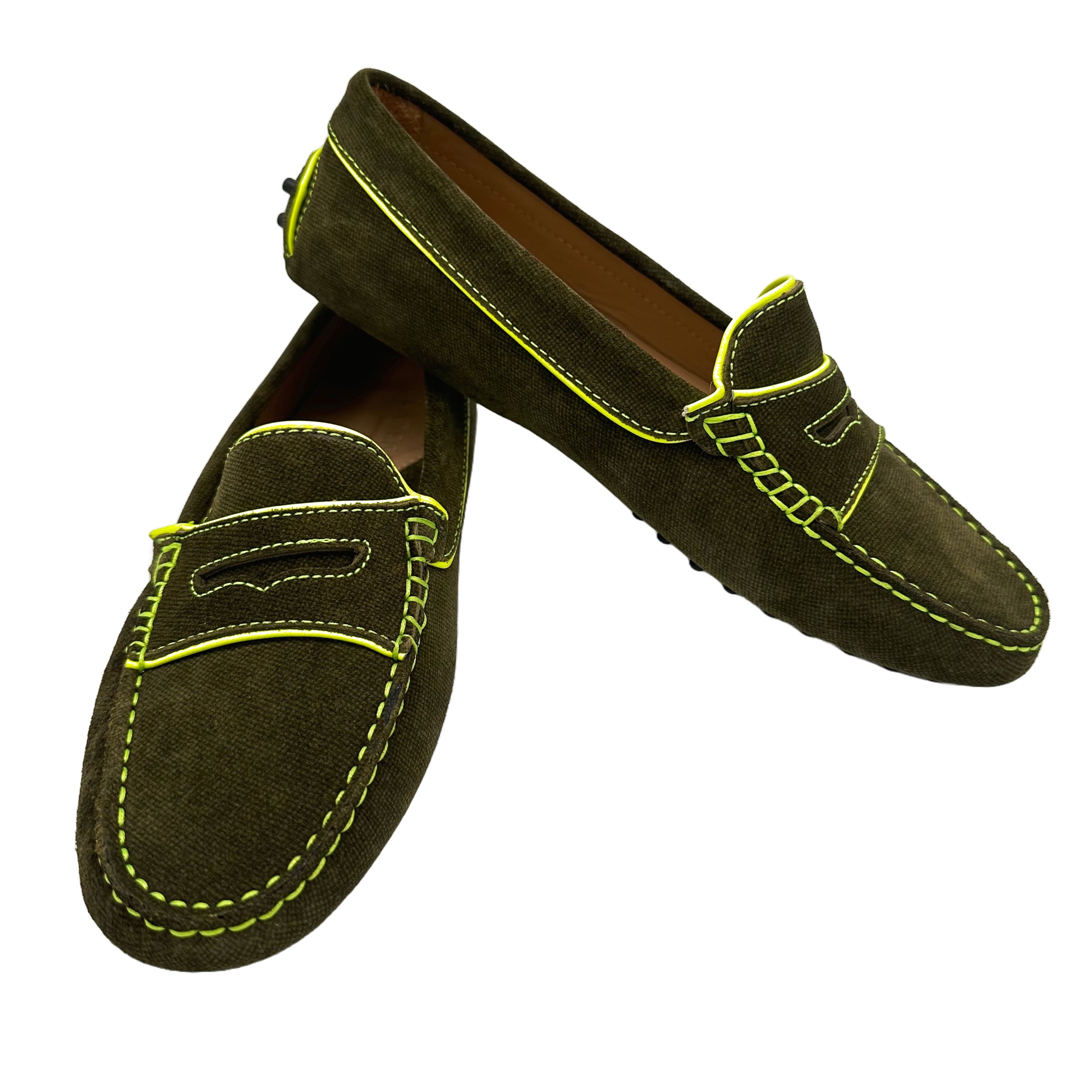 Loafer Oliv | Neon Gelb