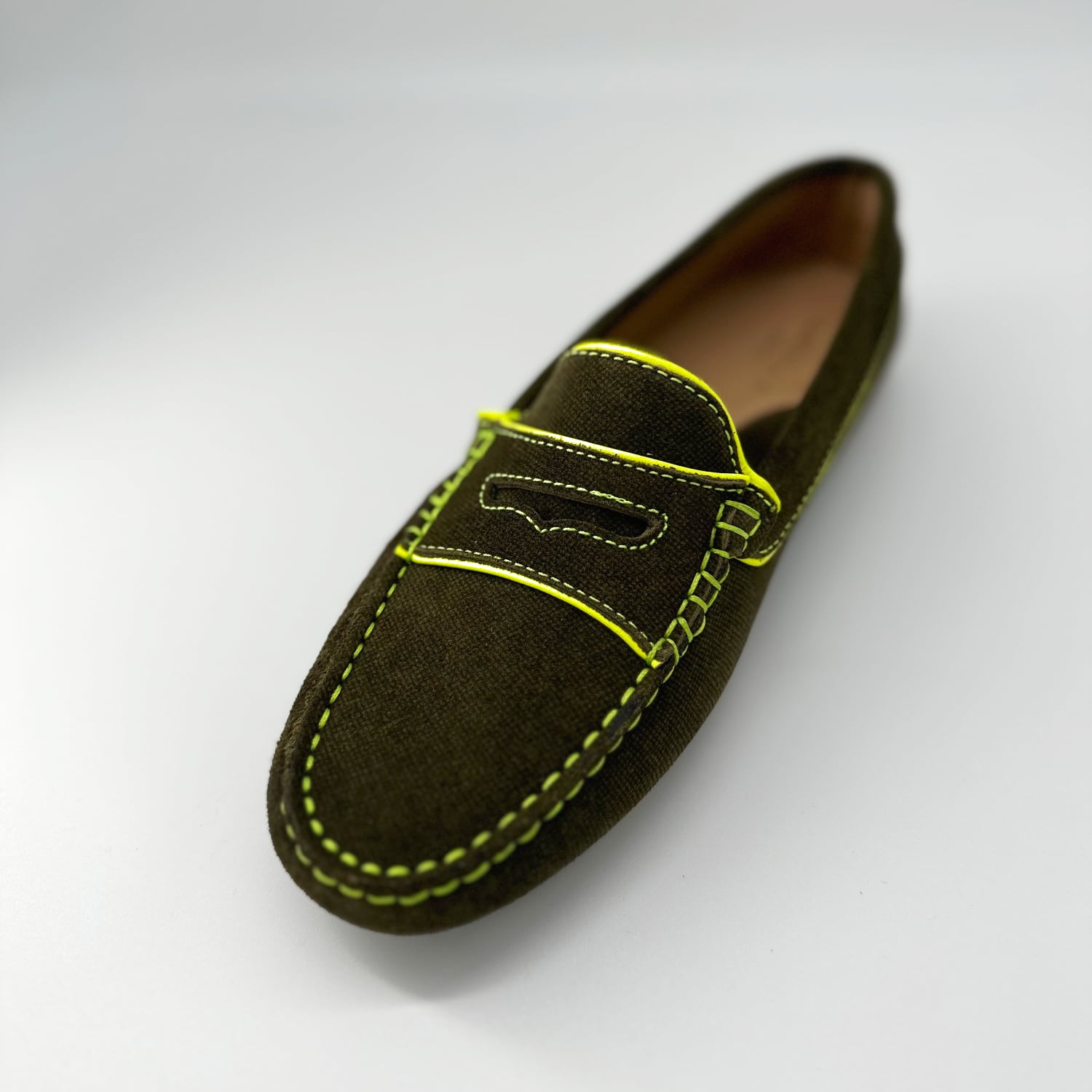 Loafer Oliv | Neon Gelb