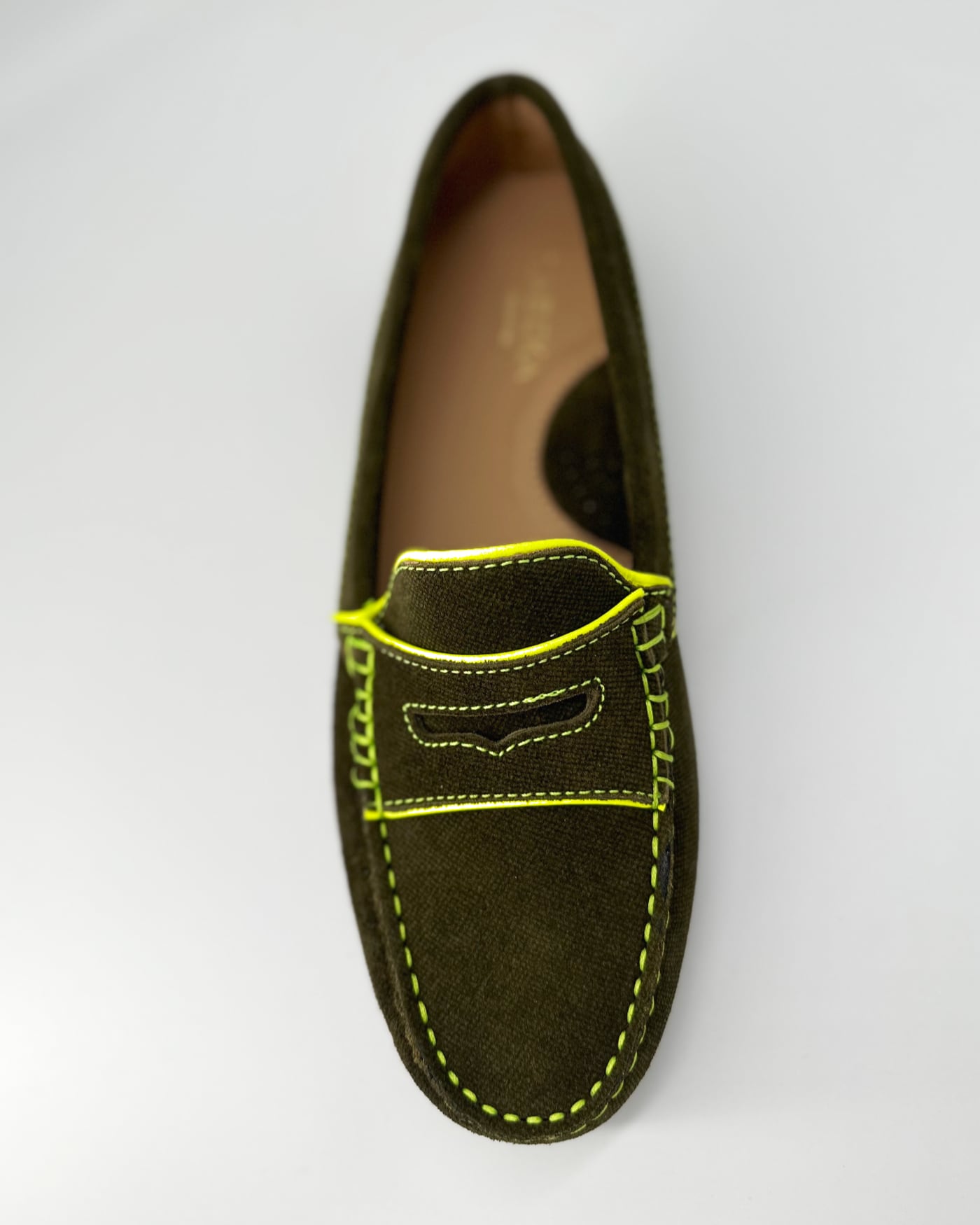 Loafer Oliv | Neon Gelb