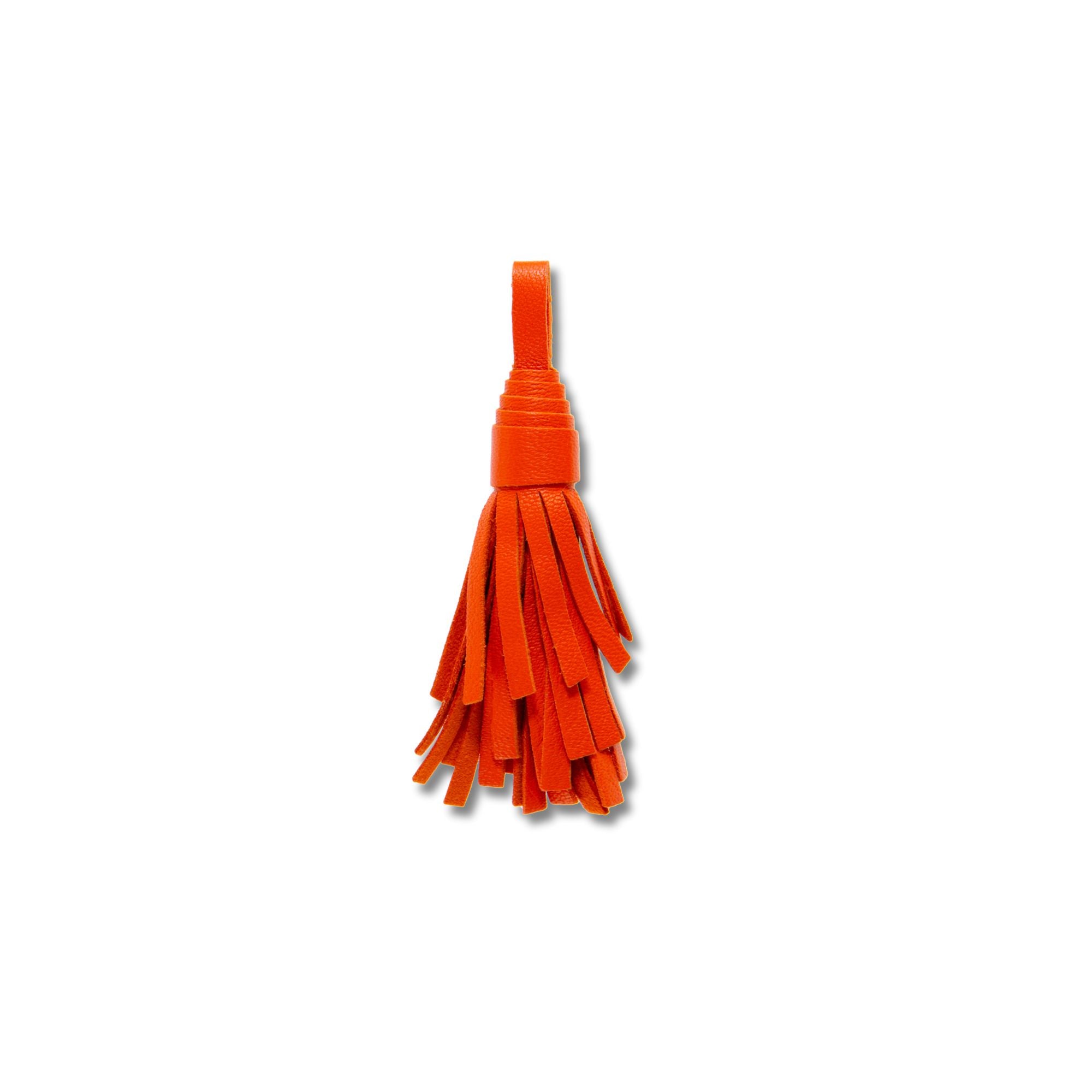 Petit Orange leather tassel