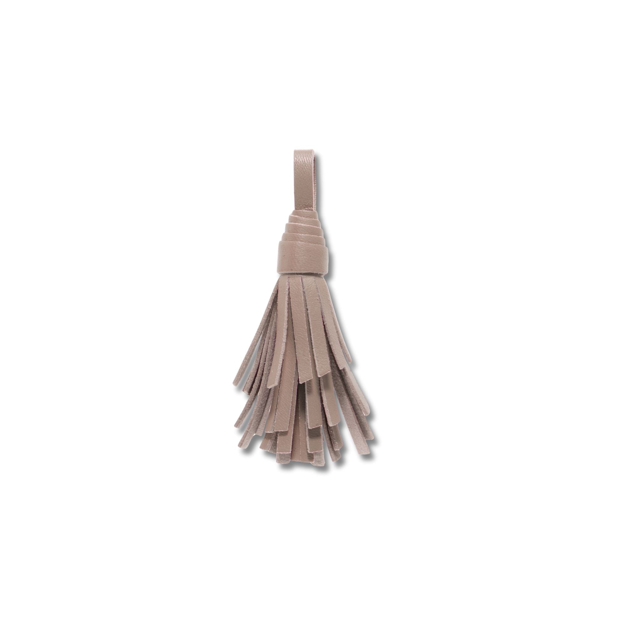 Petit Taupe Leather Tassel