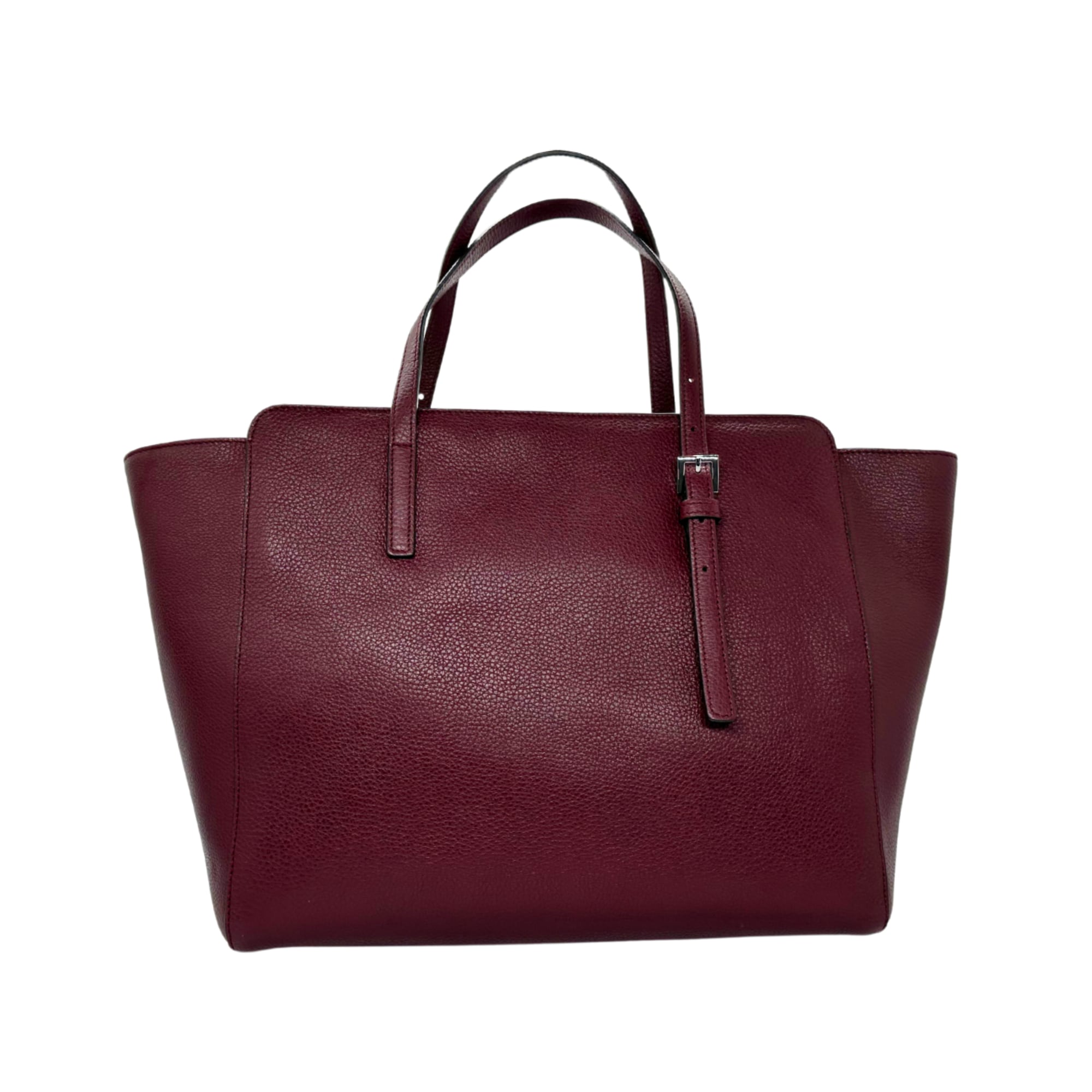 Stilvolle Große Journée Bag in Cognac Genarbtes Rindleder