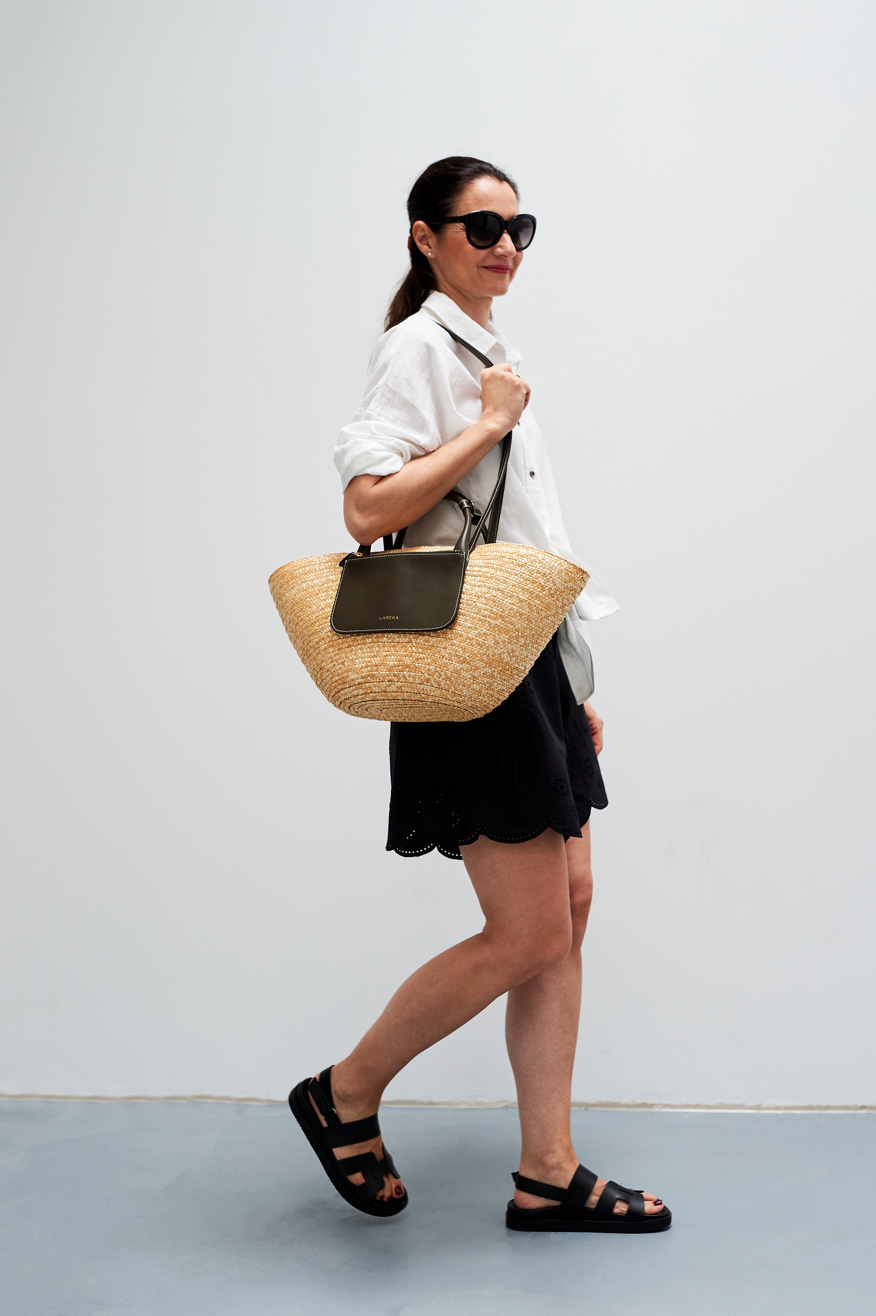 Korbtasche Dark Olive