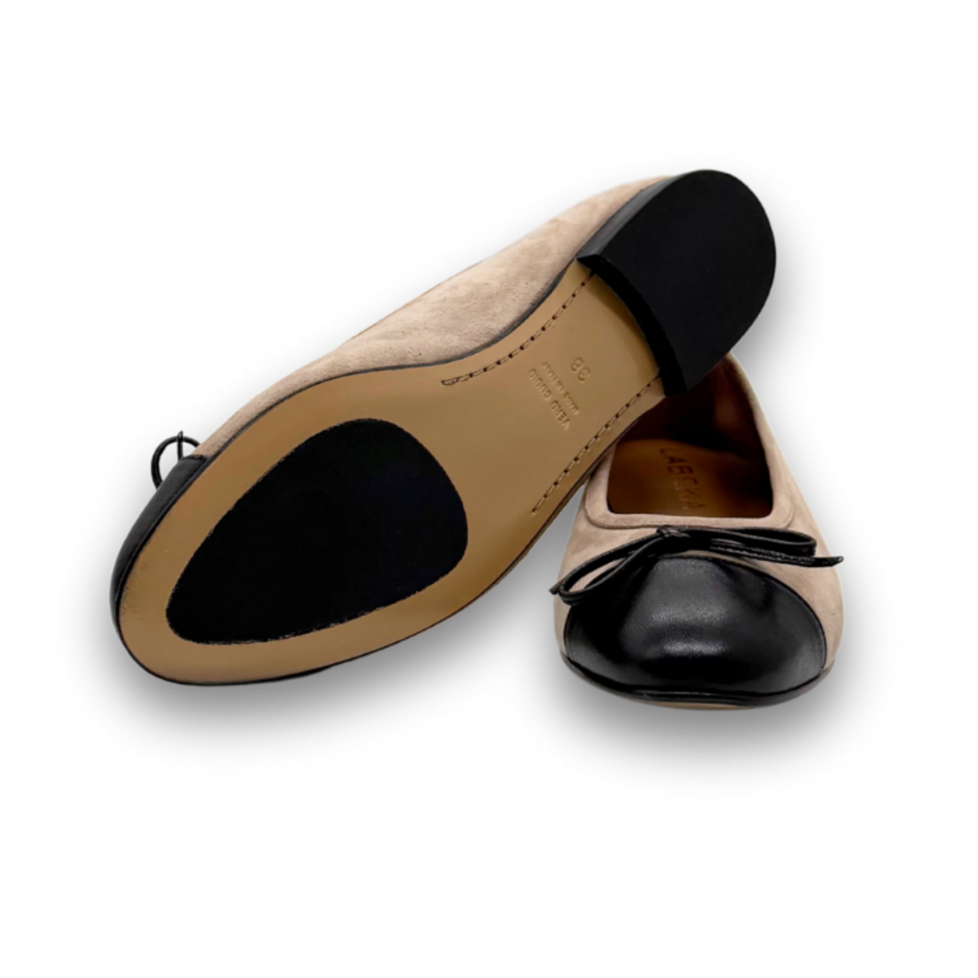 Ballerina Hellbraun | Schwarz