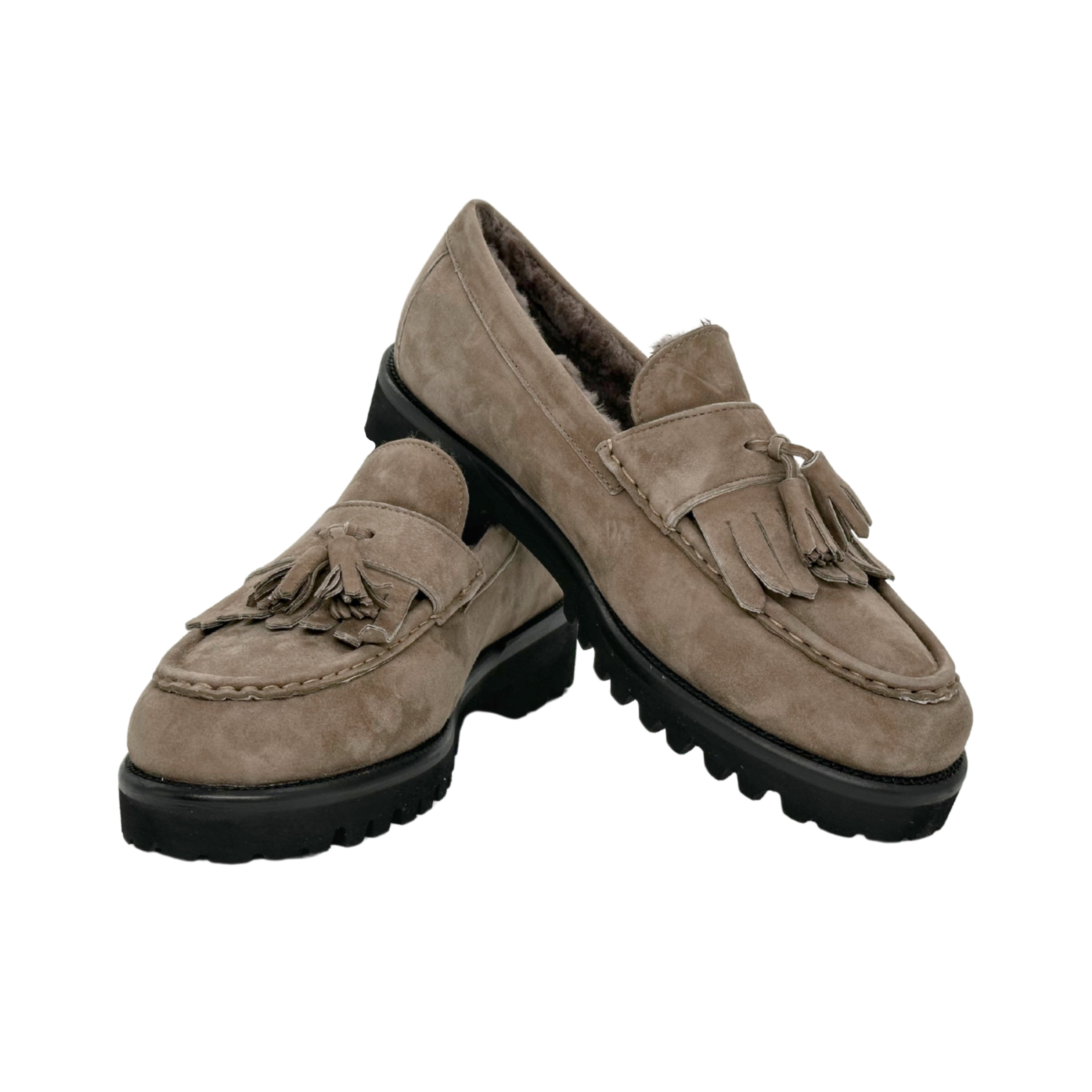 Chunky Loafer Taupe Gefüttert