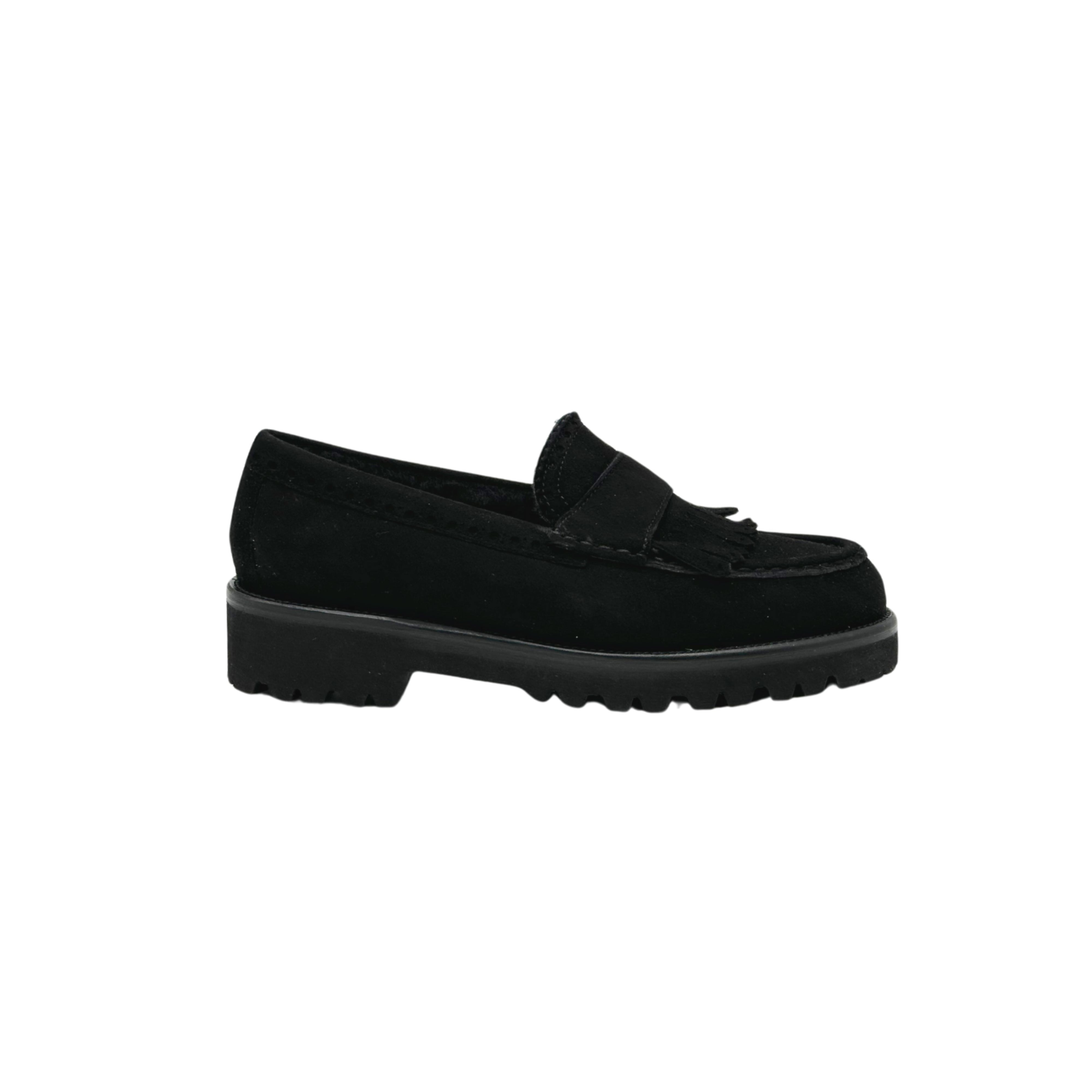 Chunky Loafer Schwarz Gefüttert