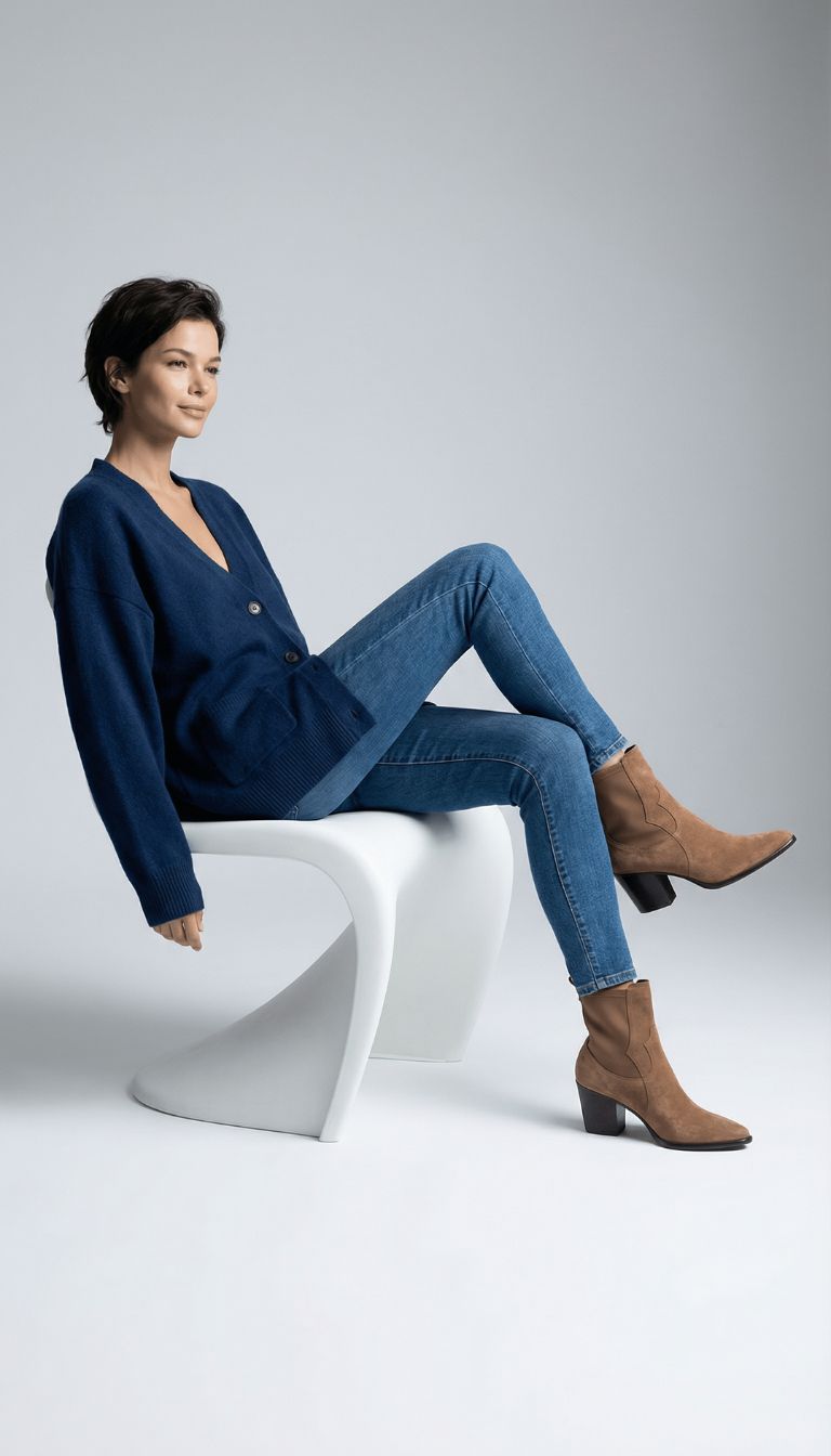 Western Stiefelette | Cognac