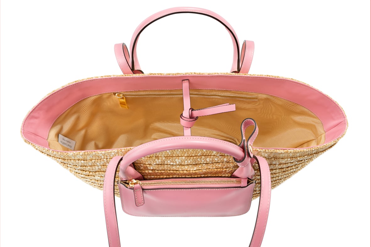 Pink basket bag