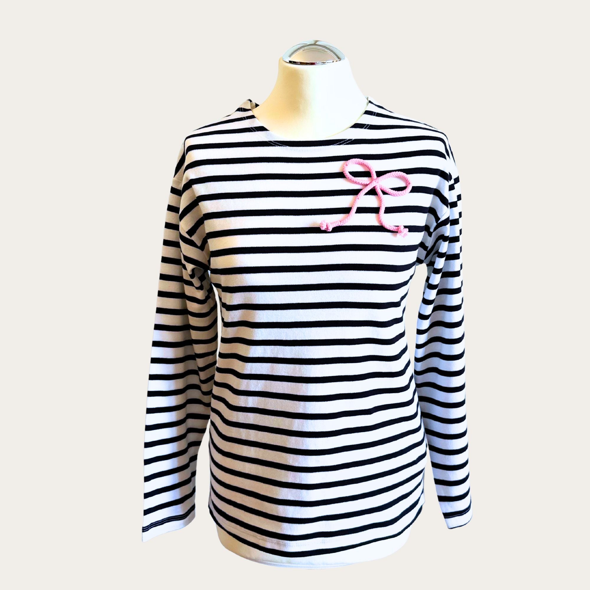 Langarm Ringelshirt mit Bestickung