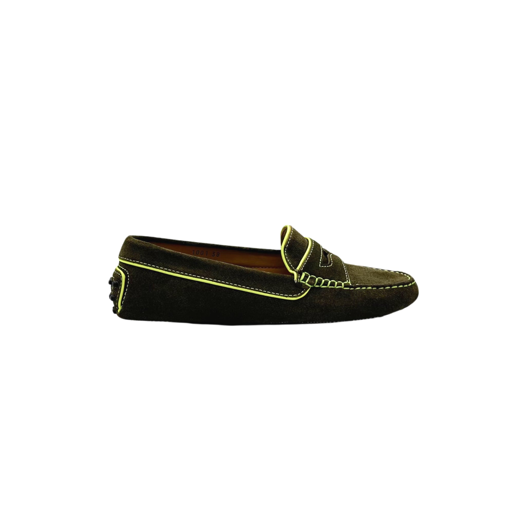 Loafers Olive | neon yellow